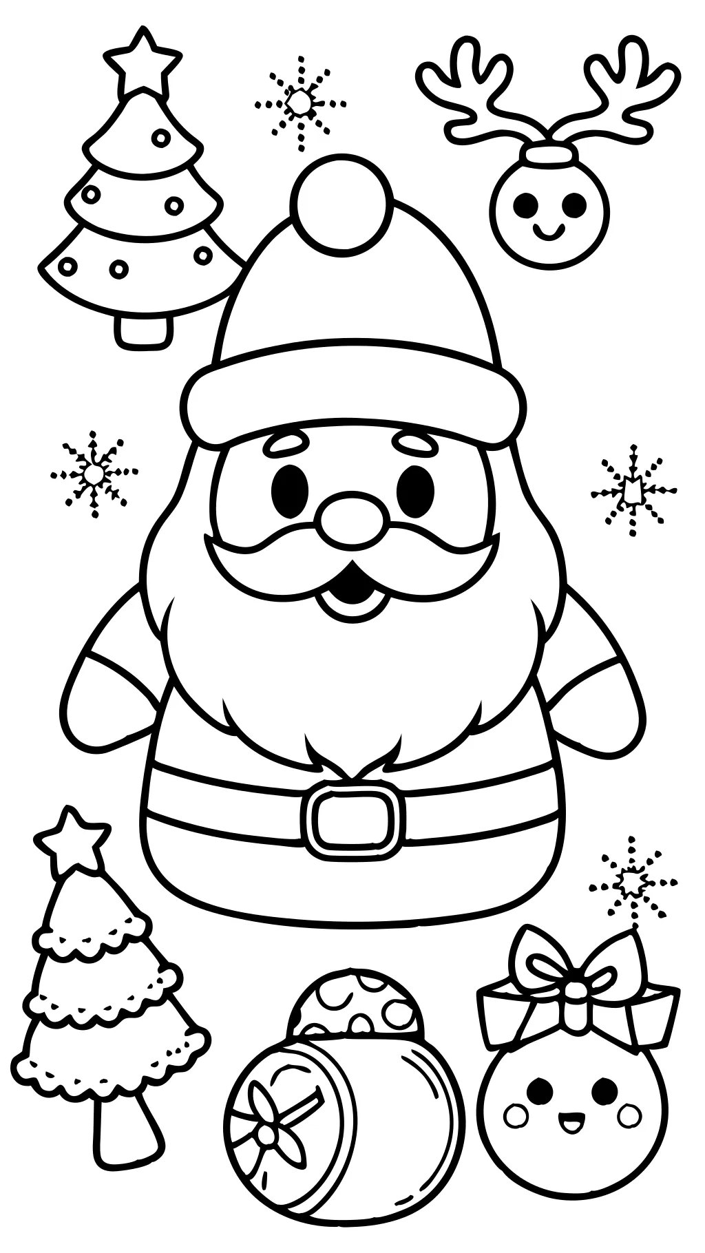 free printable cute christmas coloring pages